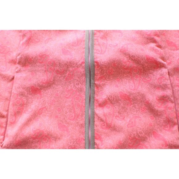 Columbia Womens Large River Resort Full Zip Vest Coral Tan Paisley Full Zip Line - Picture 9 of 10